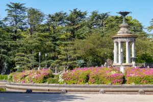 鶴舞公園、つつじ、4月の春の花、名古屋市昭和区の観光・撮影スポットの画像と写真