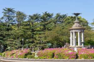鶴舞公園、つつじ、4月の春の花、名古屋市昭和区の観光・撮影スポットの画像と写真