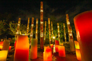 安城産業文化公園 デンパーク、仲秋のあかり祭、キャンドルアート、ライトアップ、9月、秋、愛知県安城市の観光・撮影スポットの画像と写真