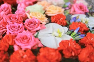 上飯田六所宮、花手水舎、名古屋市北区の観光・撮影スポットの名所