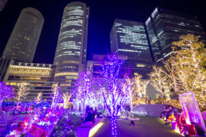 大名古屋ビルヂング、イルミネーション、夜景、名古屋市中村区の観光・撮影スポットの名所