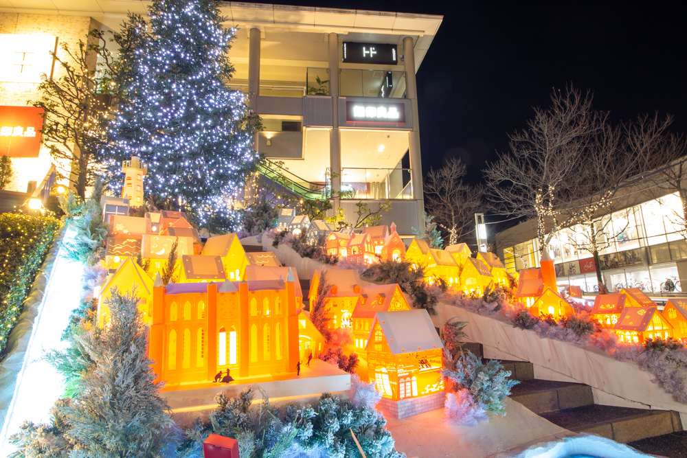 星ヶ丘テラスウィンターイルミネーション、12月冬、名古屋市千種区の観光・撮影スポットの名所
