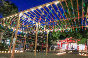 市原稲荷神社、夏詣、竹あかり、提灯 ライトアップ、愛知県刈谷市の観光・撮影スポットの名所