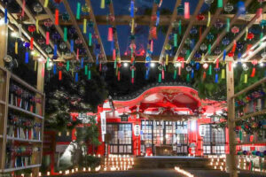市原稲荷神社、夏詣、竹あかり、提灯 ライトアップ、愛知県刈谷市の観光・撮影スポットの名所