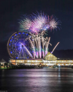 ラグーナテンボス、花火スペクタキュラ「FLAME(フレイム)」、8月夏、愛知県蒲郡市の観光・撮影スポットの名所