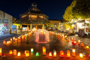 河川環境楽園オアシスパーク　クリスマスイルミネーション　岐阜県各務原市川島の観光・撮影スポットの画像や写真