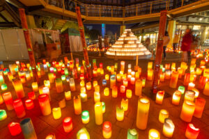 河川環境楽園オアシスパーク　クリスマスイルミネーション　岐阜県各務原市川島の観光・撮影スポットの画像や写真
