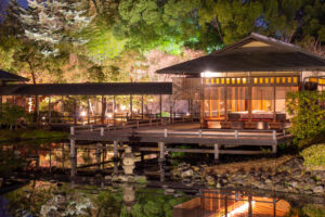 白鳥庭園、観楓会、紅葉、ライトアップ、11月、秋、名古屋市熱田区の観光・撮影スポットの画像と写真