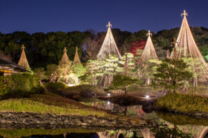白鳥庭園、観楓会、紅葉、ライトアップ、11月、秋、名古屋市熱田区の観光・撮影スポットの画像と写真
