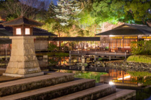 白鳥庭園、観楓会、紅葉、ライトアップ、11月、秋、名古屋市熱田区の観光・撮影スポットの画像と写真