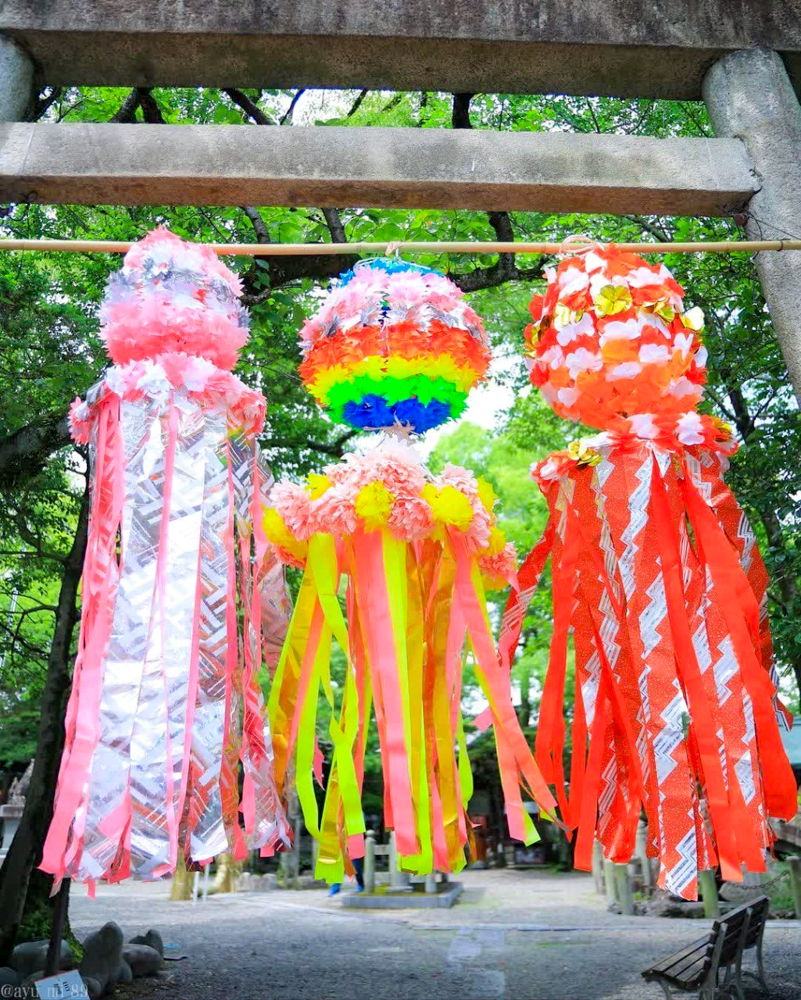 若宮神明社,、花手水舎、6月夏、愛知県一宮市の観光・撮影スポットの名所