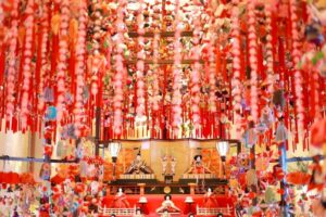 マリオット名古屋、吊り雛、「雛（ひな）のつるし飾り」、ひな祭り、2月春、名古屋市中村区の観光・撮影スポットの名所