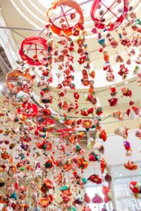 瀬戸蔵ミュージアム　ひな祭り,千代紙のつるし飾り,2月春、愛知県瀬戸市の観光・撮影スポットの画像と写真