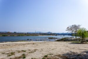 木曽川渡し場遊歩道、竹林、かぐや姫の散歩道、夏の名所、岐阜県可児市の観光・撮影スポットの名所