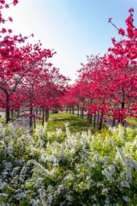 愛・地球博記念公園(モリコロパーク)、花桃、4月春の花、愛知県長久手市の観光・撮影スポットの画像と写真