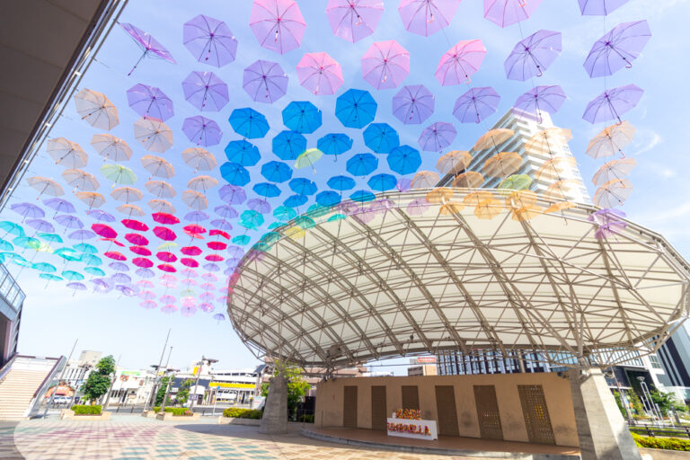 カリアンブレラ・バルーンスカイ（カラフルな傘と風船）愛知県刈谷市の観光・撮影スポットの名所 東海カメラマップ