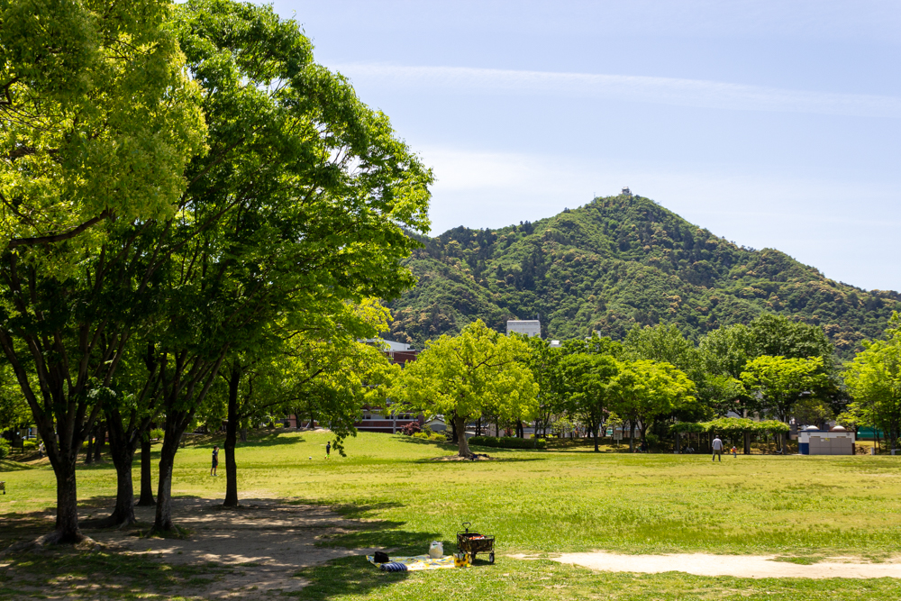 長良公園、岐阜城、 岐阜県岐阜市の観光・撮影スポットの画像と写真
