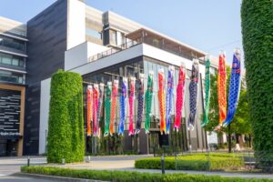 ノリタケの森、鯉のぼり、5月の夏、名古屋市西区の観光・撮影スポットの名所