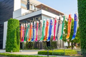 ノリタケの森、鯉のぼり、5月の夏、名古屋市西区の観光・撮影スポットの名所