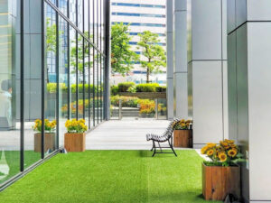 大名古屋ビルヂング、ひまわり、7月夏、名古屋市中村区の観光・撮影スポットの画像と写真