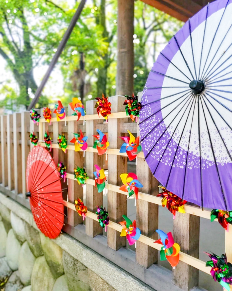 若宮神明社,、和傘、6月夏、愛知県一宮市の観光・撮影スポットの名所