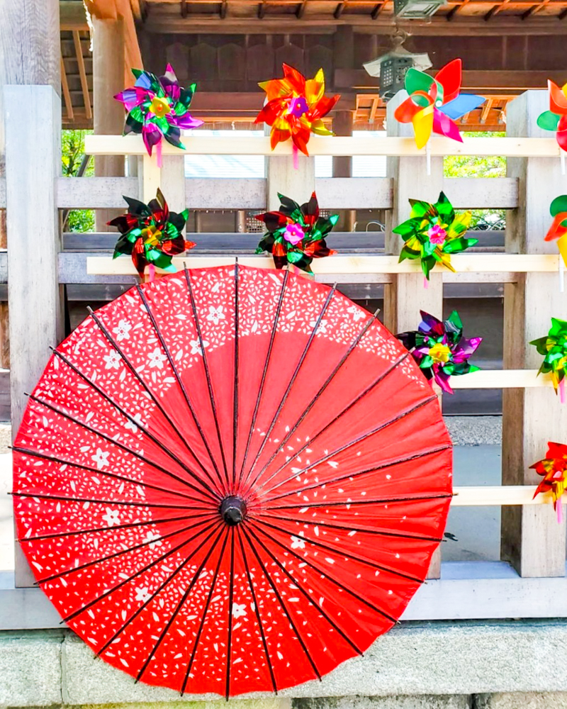 若宮神明社,、和傘、6月夏、愛知県一宮市の観光・撮影スポットの名所