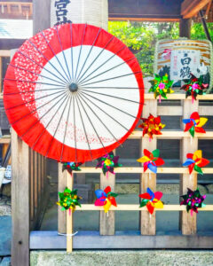 若宮神明社,、和傘、6月夏、愛知県一宮市の観光・撮影スポットの名所