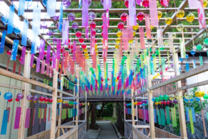 別小江神社、風鈴、6月夏の花、名古屋市北区の観光・撮影スポットの画像と写真