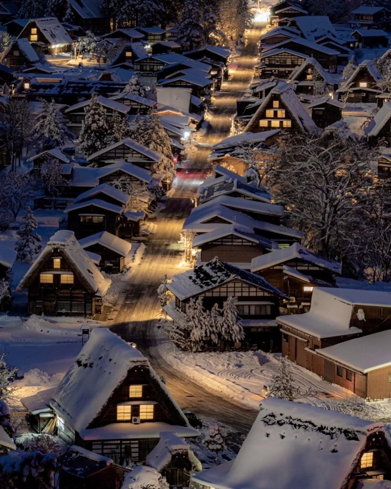 白川郷合掌造り集落 夜景 星空 岐阜県大野郡の観光 撮影スポットの名所 東海カメラマップ
