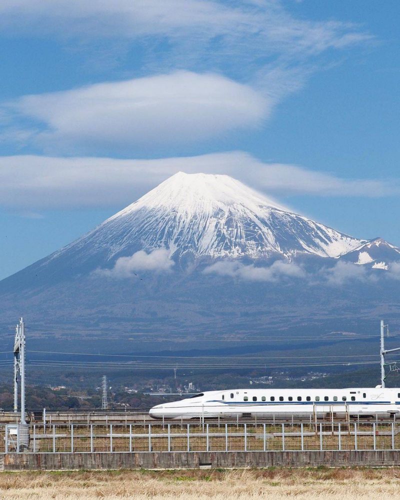 東部市民プラザ付近、富士山、新幹線、神奈川県富士市の観光・撮影スポットの名所
