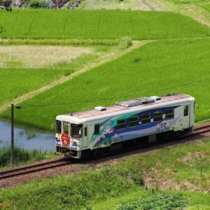 イワクラ公園展望台・明知鉄道、7月夏、岐阜県恵那市の観光・撮影スポットの名所
