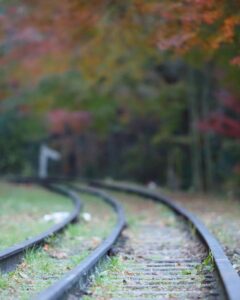 三河広瀬駅 、紅葉、11月秋、愛知県豊田市の観光・撮影スポットの名所