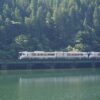 下原ダム見晴らし、鉄道、夏景色、水景色、7月夏、岐阜県下呂市の観光・撮影スポットの名所