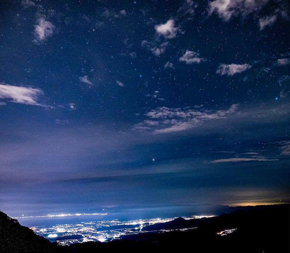 伊吹山、夜景、６月夏、滋賀県米原市の観光・撮影スポットの名所