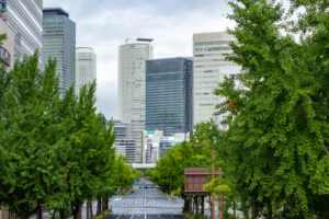名古屋駅ビル群、日銀前、名古屋市中村区の観光・撮影スポットの名所