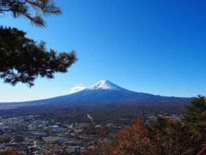 富士山パノラマロープウェイ 、河口湖、、紅葉、11月秋、山梨県南都留郡の観光・撮影スポットの名所