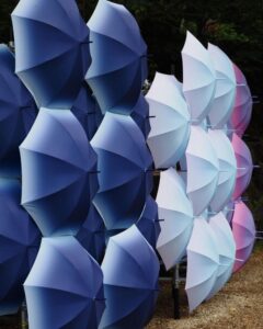 法多山尊永寺、アンブレラ、6月夏、静岡県袋井市の観光・撮影スポットの名所