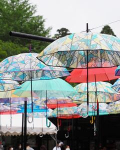 法多山尊永寺、アンブレラ、6月夏、静岡県袋井市の観光・撮影スポットの名所