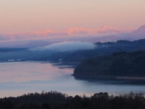 山中湖パノラマ台、山中湖、１月冬、山梨県南都留郡の観光・撮影スポットの名所