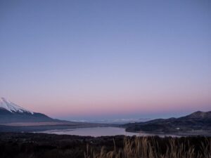 山中湖パノラマ台、富士山、１月冬、山梨県南都留郡の観光・撮影スポットの名所