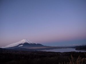 山中湖パノラマ台、富士山、１月冬、山梨県南都留郡の観光・撮影スポットの名所