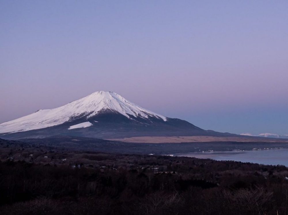 山中湖パノラマ台、富士山、１月冬、山梨県南都留郡の観光・撮影スポットの名所