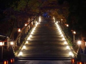 嵯峨嵐山 花灯路、ライトアップ、12月冬、京都府京都市の観光・撮影スポットの名所