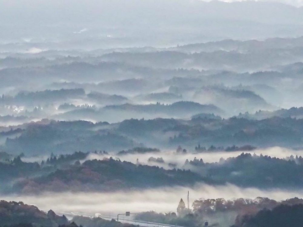 庚申山展望台、雲海、11月秋、滋賀県甲賀市の観光・撮影スポットの名所