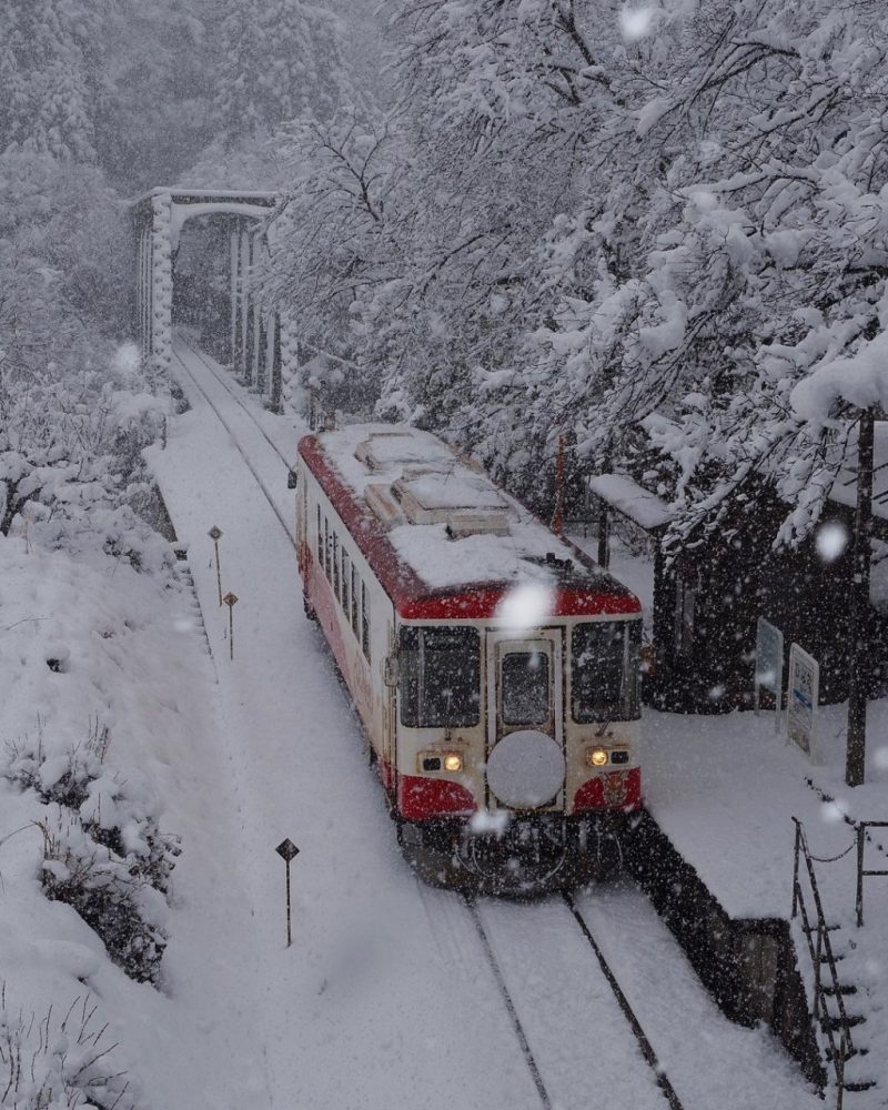 日当駅、樽見鉄道、冬景色、2月、岐阜県本巣市の観光・撮影スポットの画像と写真