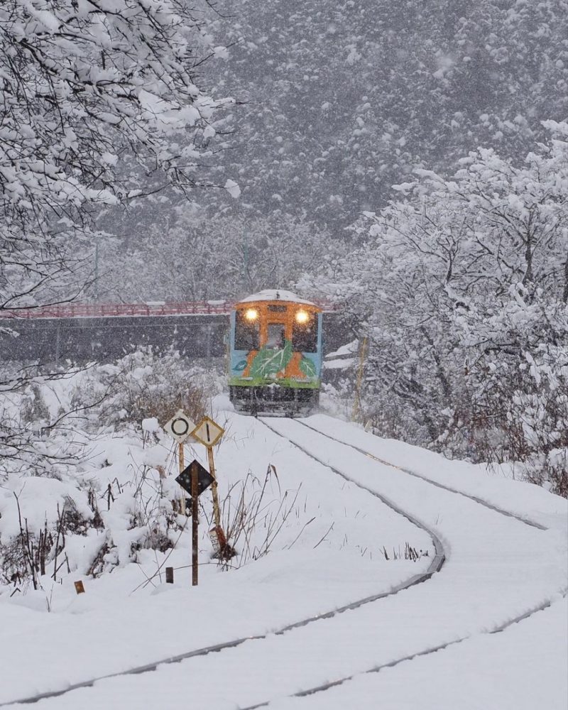 木地原駅 、樽見鉄道、冬景色、２月の冬、岐阜県本巣市の観光・撮影スポットの画像と写真