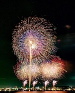 桑名水郷花火大会、7月夏、三重県桑名市の観光・撮影スポットの名所