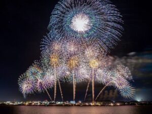 桑名水郷花火大会、7月夏、三重県桑名市の観光・撮影スポットの名所