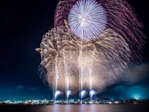 桑名水郷花火大会、7月夏、三重県桑名市の観光・撮影スポットの名所