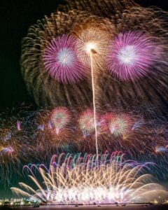 桑名水郷花火大会、7月夏、三重県桑名市の観光・撮影スポットの名所